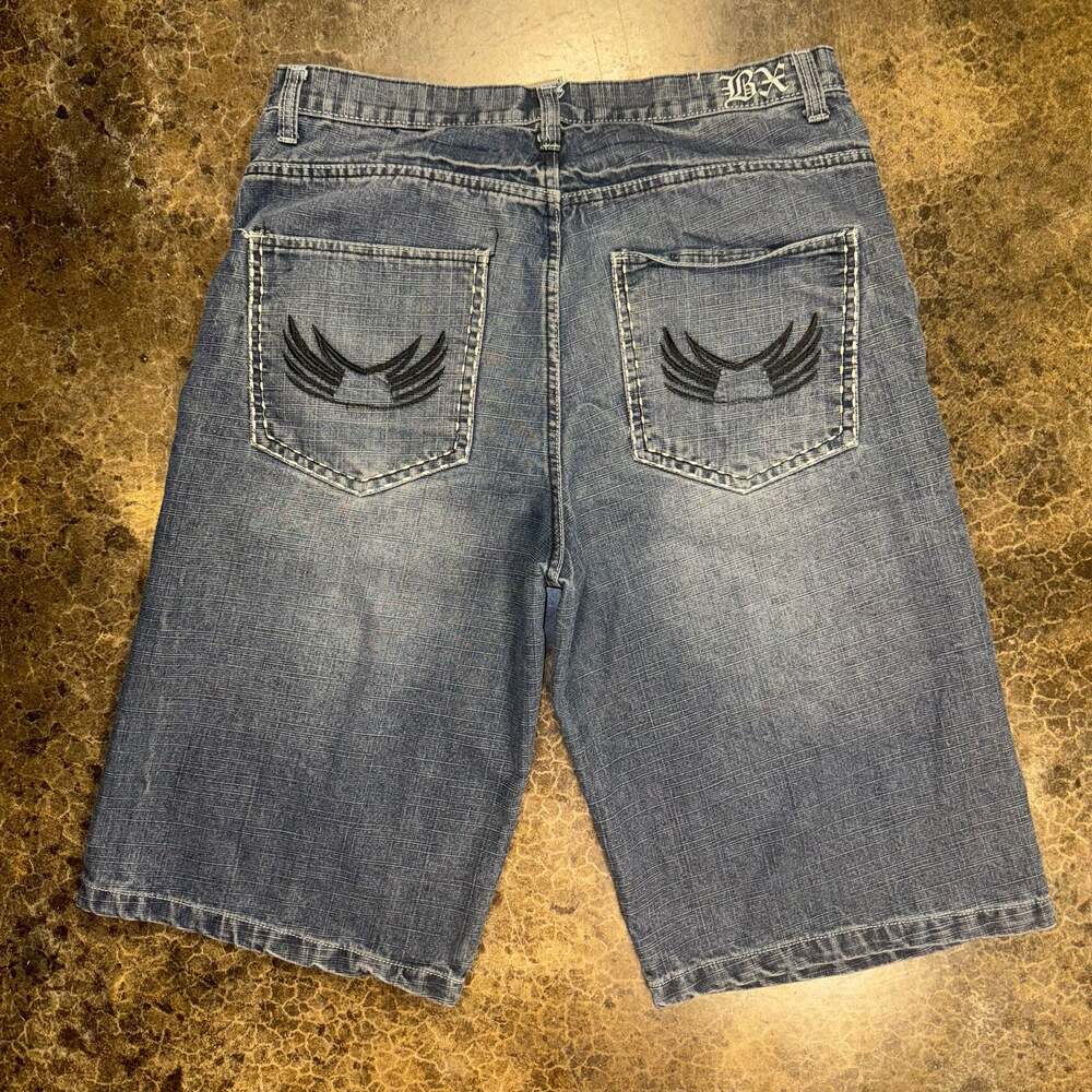 Baggy Y2K Brooklyn Xpress Denim Jean Shorts Size 34